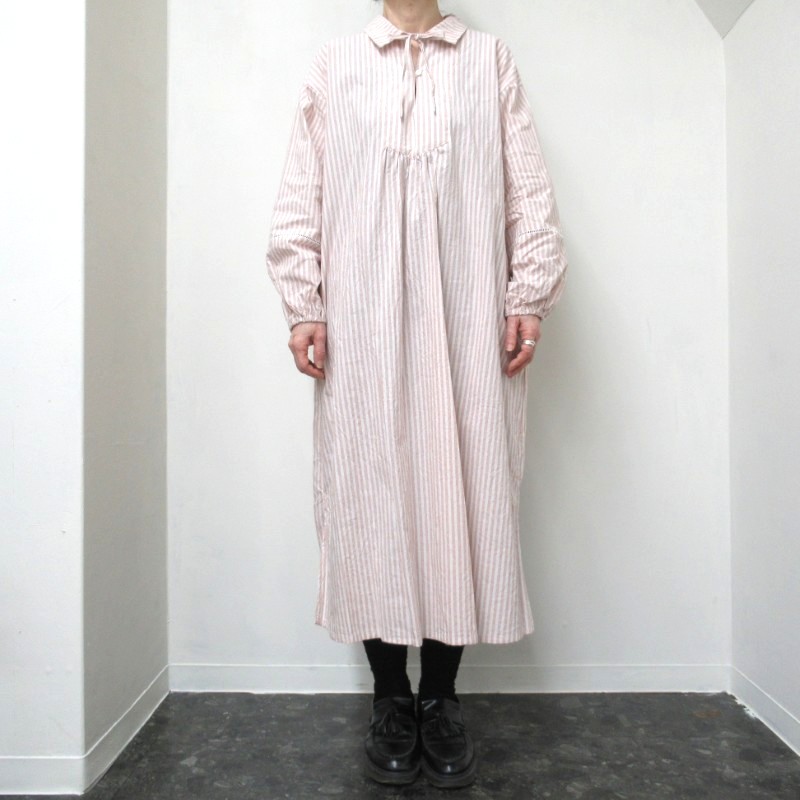 ina  袖・後ろヨークハシゴレース使いワンピース /OFF×RD30 【日本製】